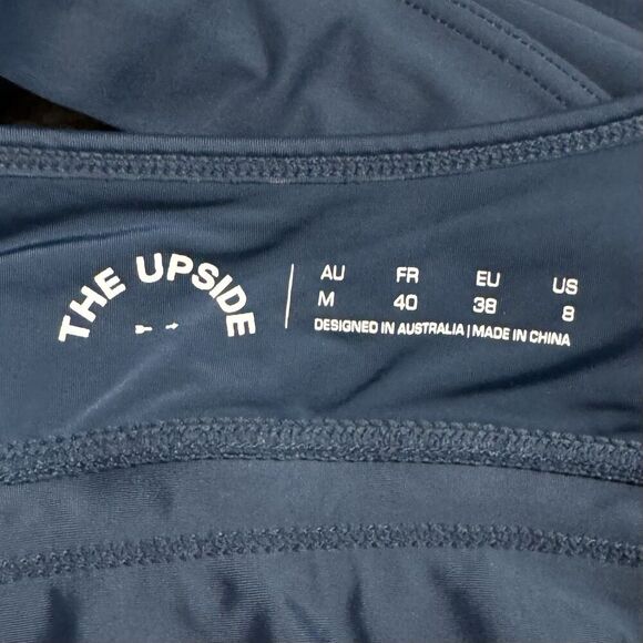 The Upside Revolve Solid Natacha Sports Bra Size US 8 Blue Stretch Athleisure - Picture 4 of 6